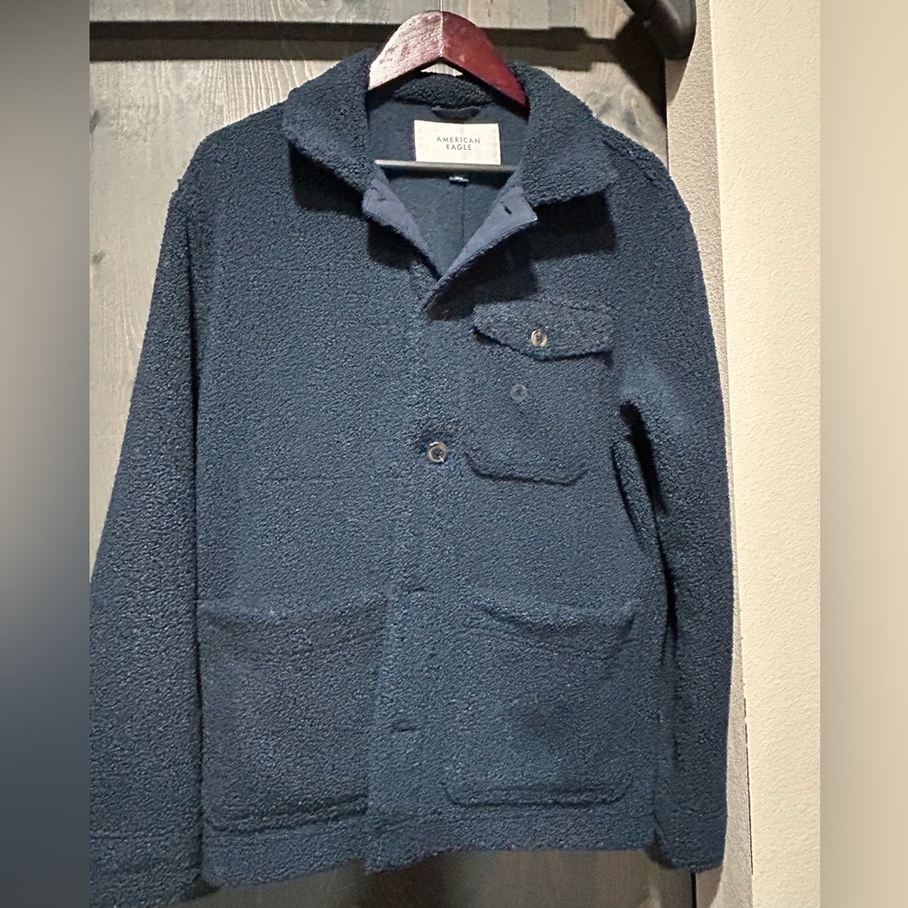 American Eagle Outfitters Men's Navy Shirt Jacket